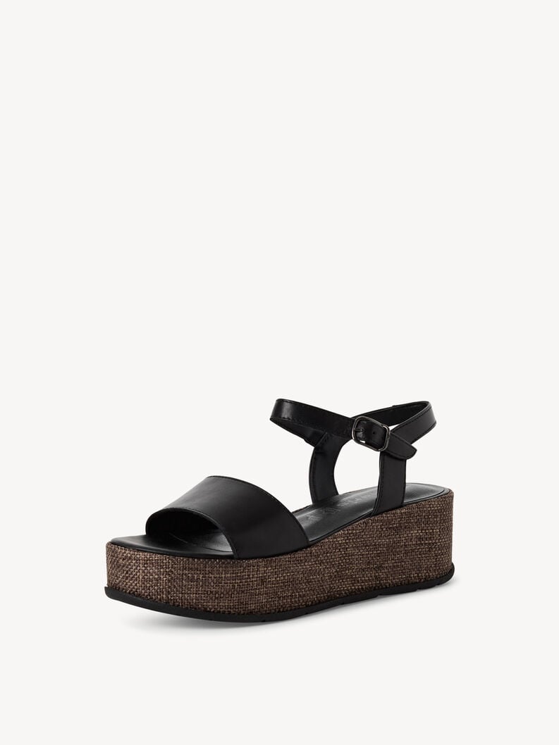 Tamaris Ledersandalette - Schwarz
