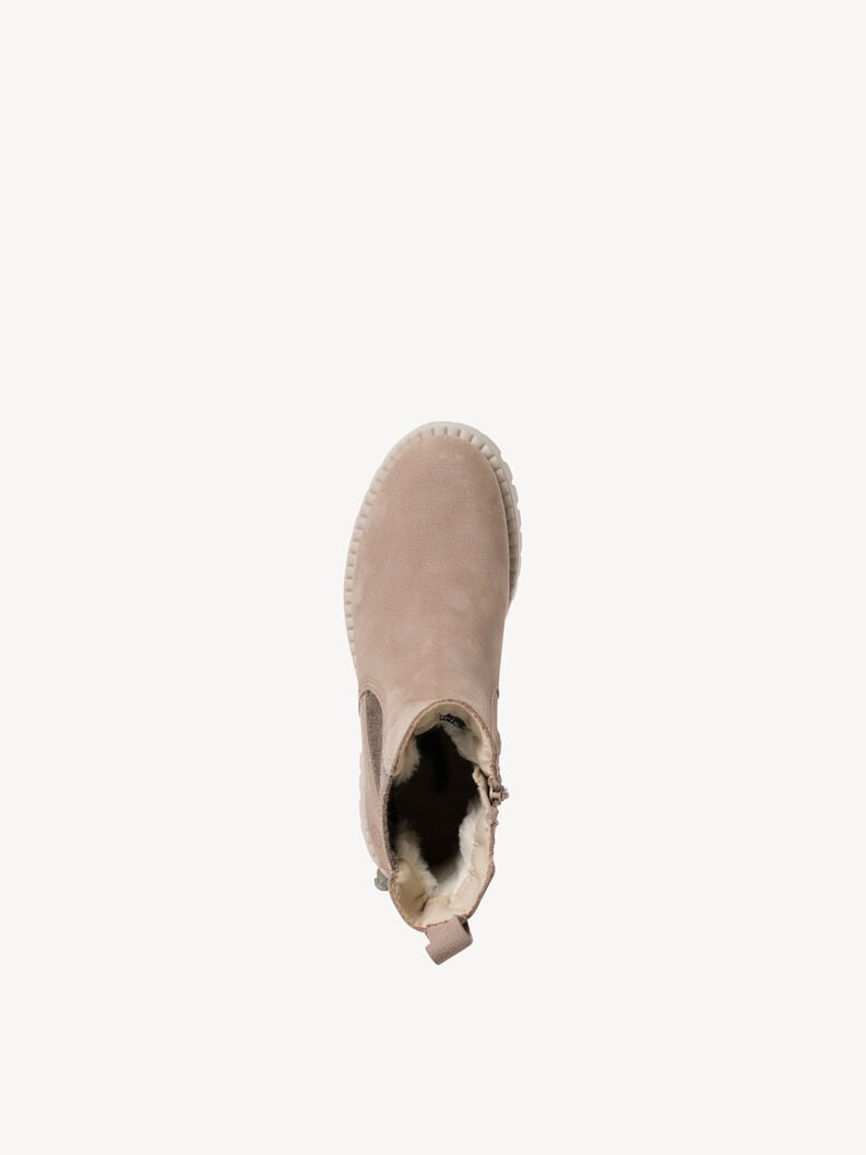 Tamaris Lederstiefelette - Beige Warmfutter