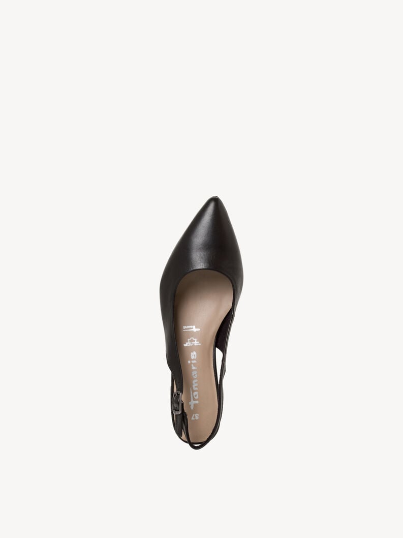 Tamaris Lederslingpumps - Schwarz