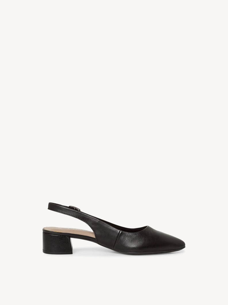 Tamaris Lederslingpumps - Schwarz