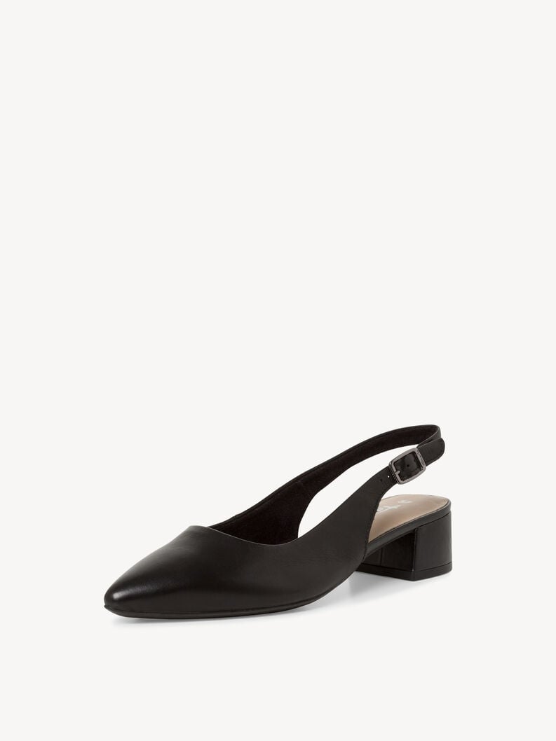 Tamaris Lederslingpumps - Schwarz