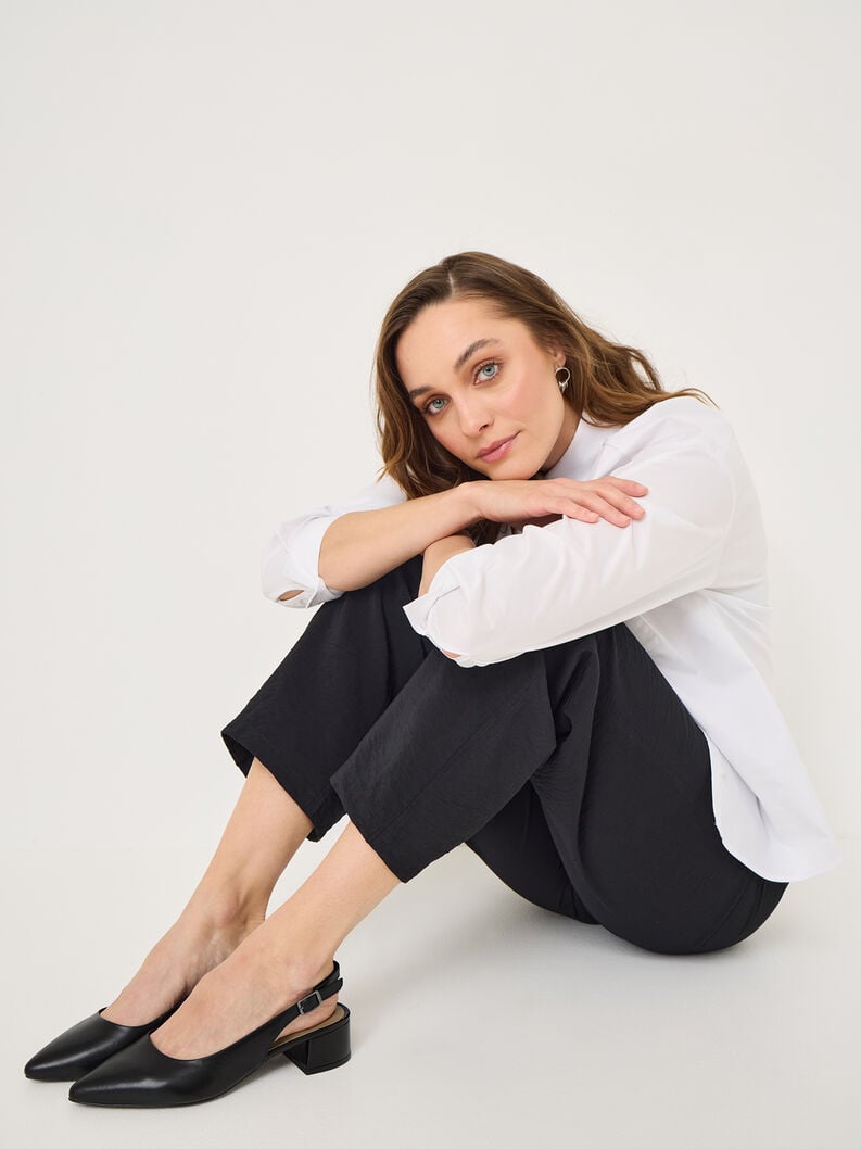 Tamaris Lederslingpumps - Schwarz