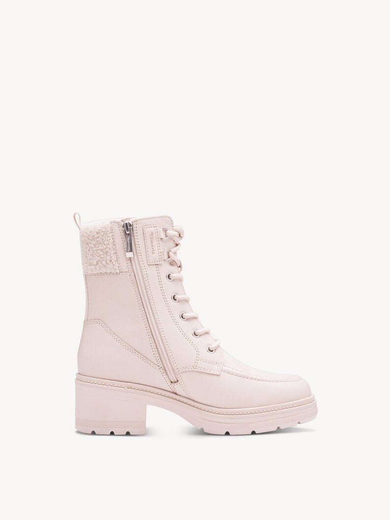 Tamaris Lederstiefelette - Beige Warmfutter