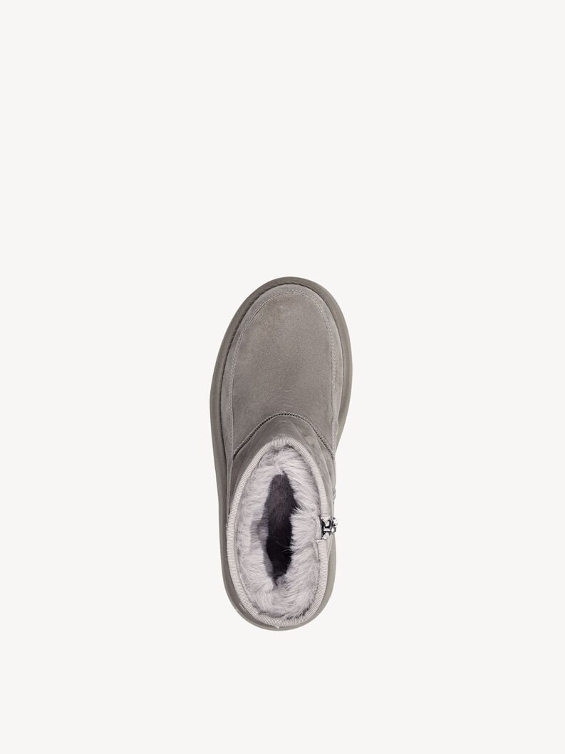 Tamaris Lederstiefelette - Grau Warmfutter