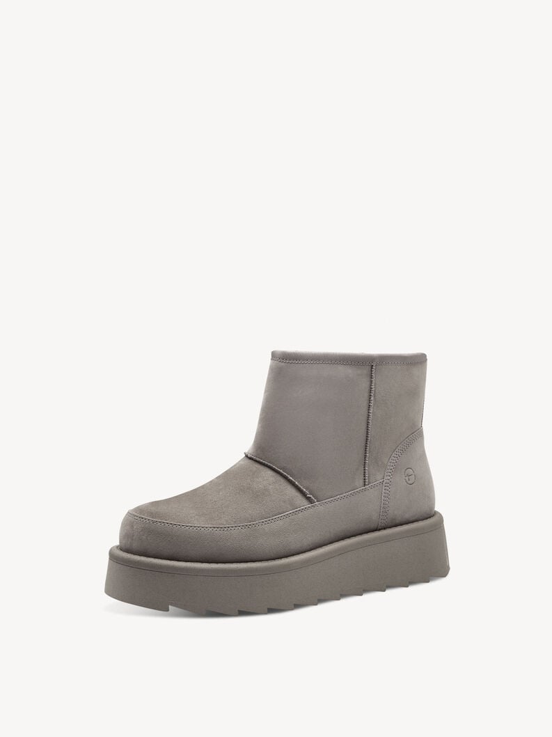 Tamaris Lederstiefelette - Grau Warmfutter