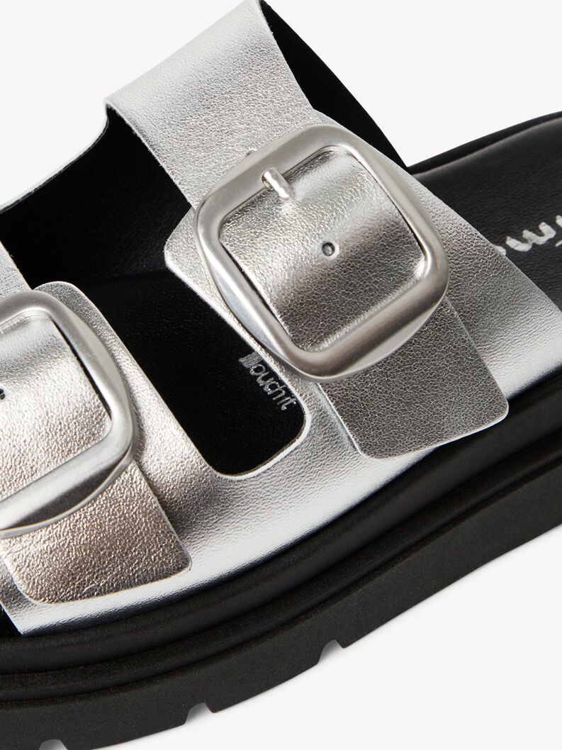 Tamaris Lederpantolette - Metallic