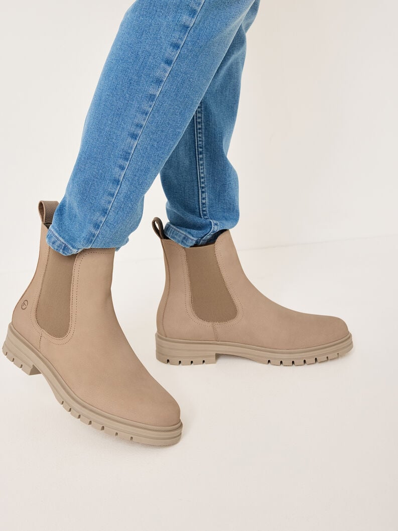 Tamaris Leder Chelsea Boot - Beige