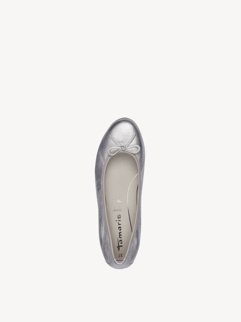 Tamaris Lederballerina - Silber