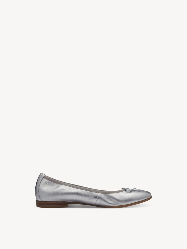 Tamaris Lederballerina - Silber