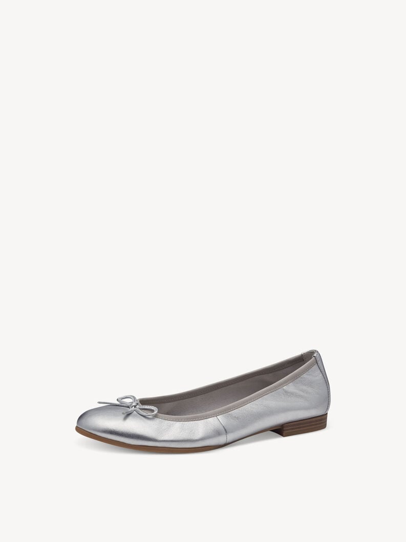 Tamaris Lederballerina - Silber