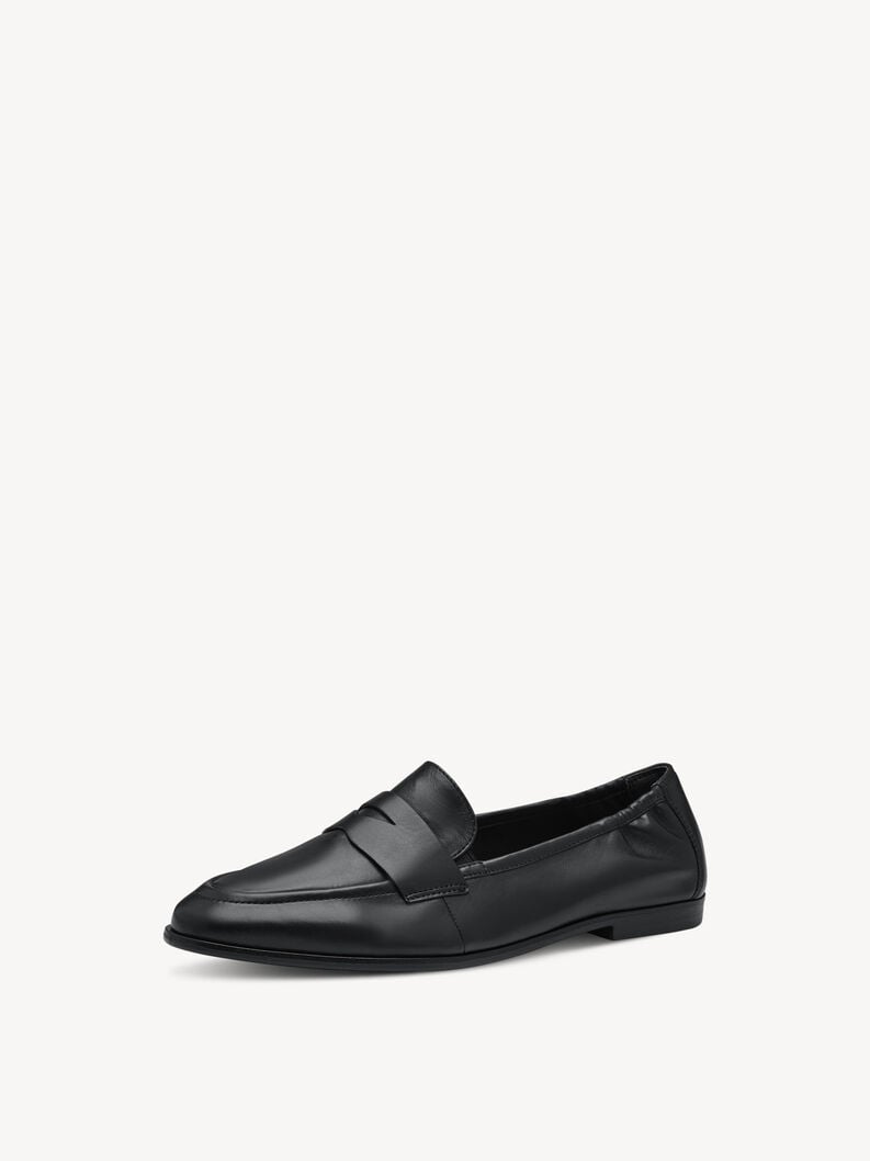 Tamaris Lederslipper - Schwarz