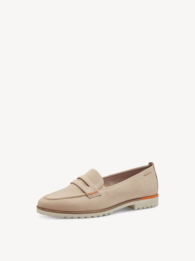 Tamaris Lederslipper - Beige