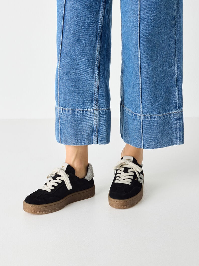 Tamaris Ledersneaker - Schwarz