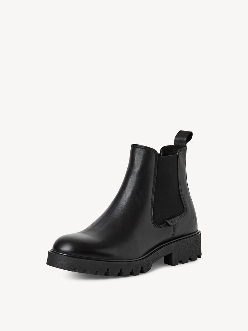 Tamaris Leder Chelsea Boot - Schwarz