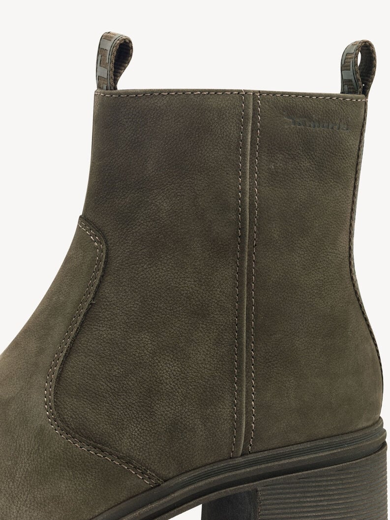 Tamaris Lederstiefelette - Grün