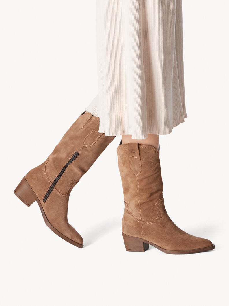 Tamaris Lederstiefelette - Braun