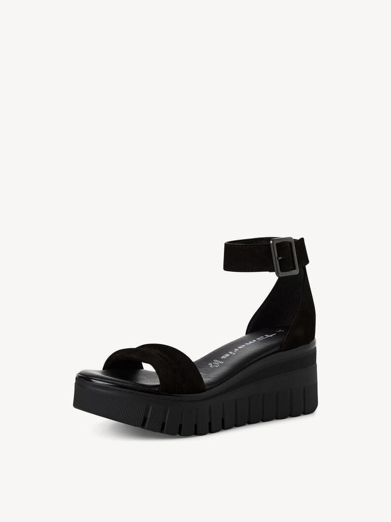 Tamaris Ledersandalette - Schwarz
