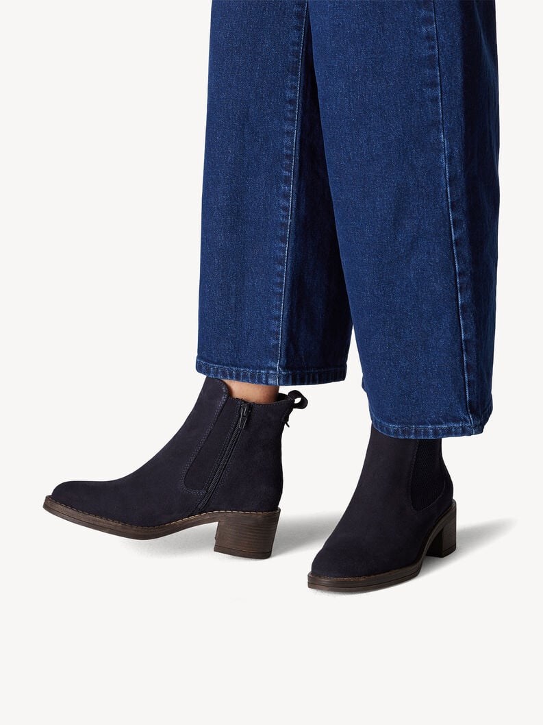 Tamaris Leder Chelsea Boot - Blau