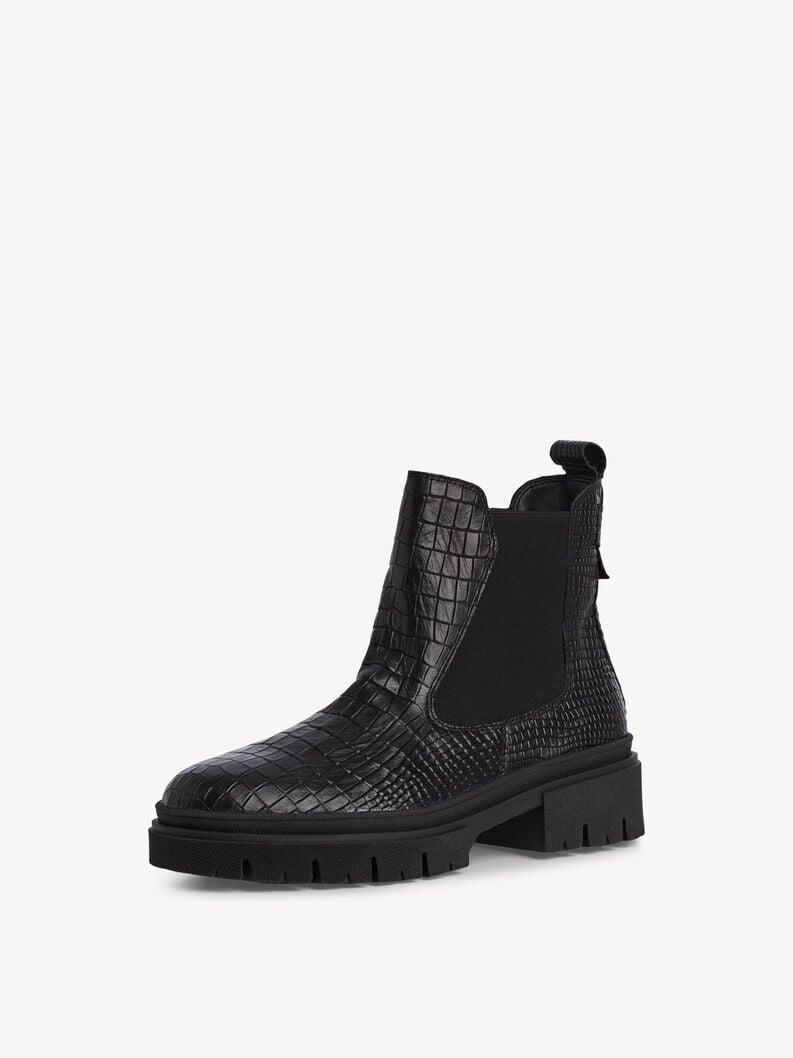 Tamaris Leder Chelsea Boot - Schwarz