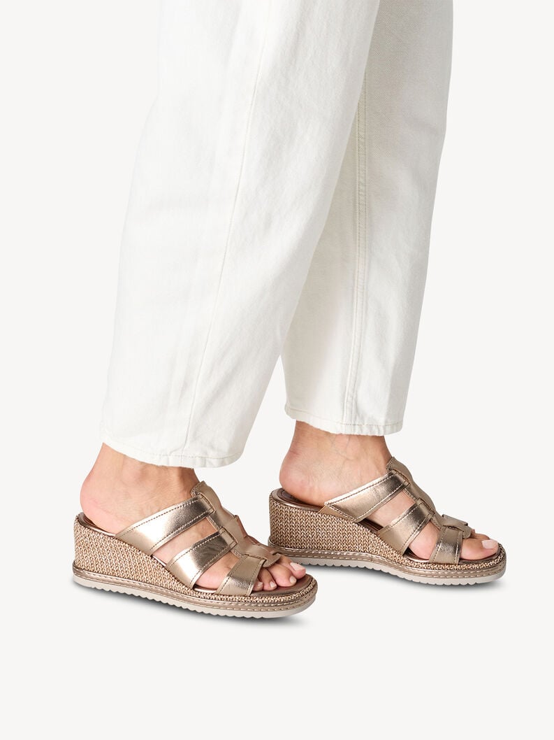 Tamaris Lederpantolette - Metallic