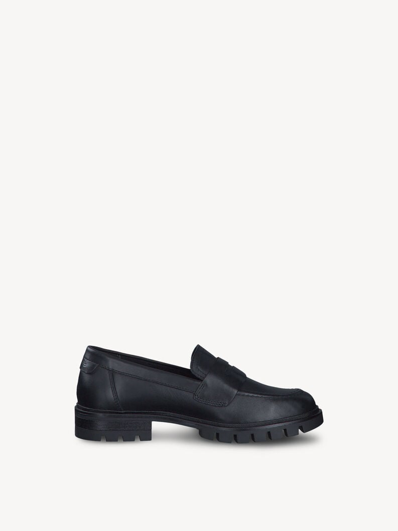 Tamaris Lederslipper - Schwarz