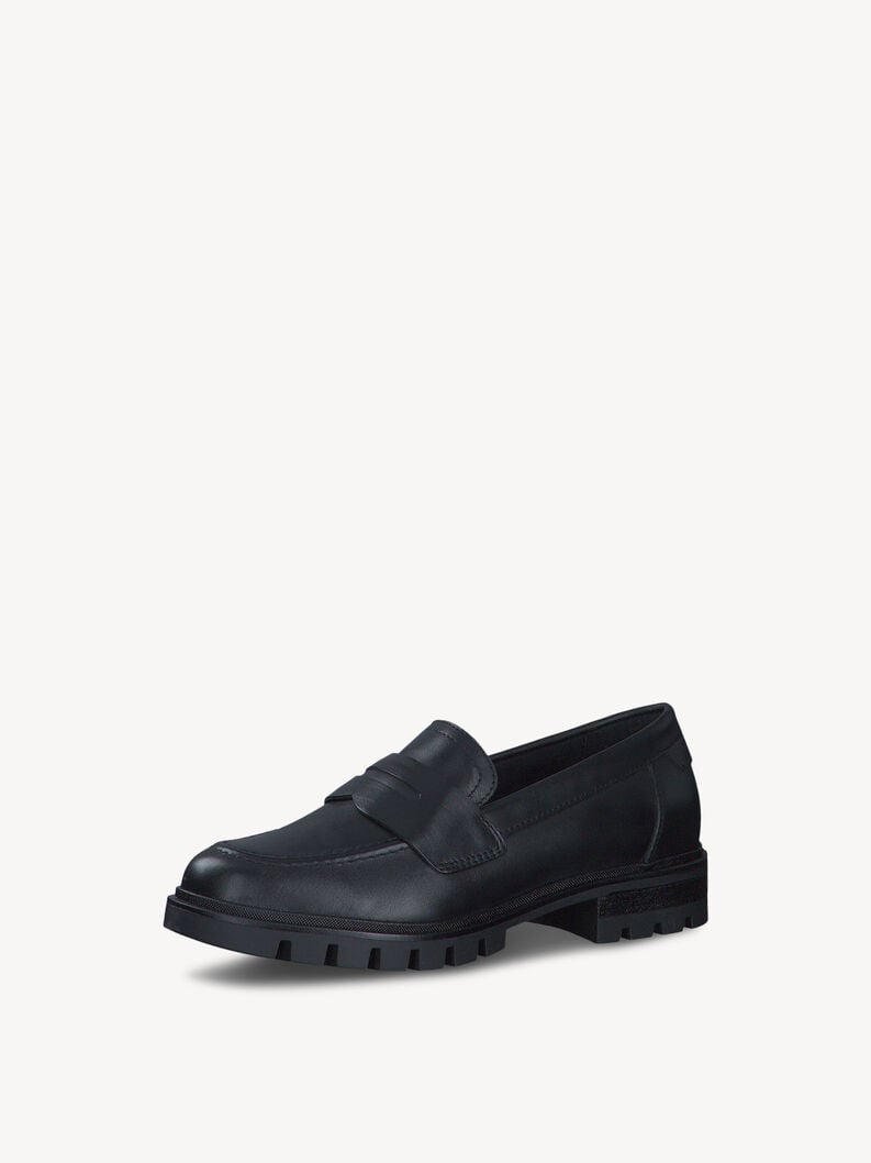 Tamaris Lederslipper - Schwarz