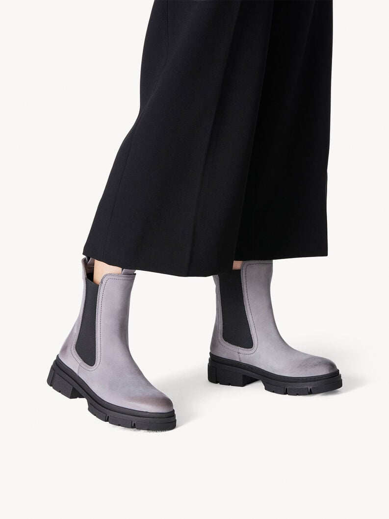 Tamaris Leder Chelsea Boot - Grau