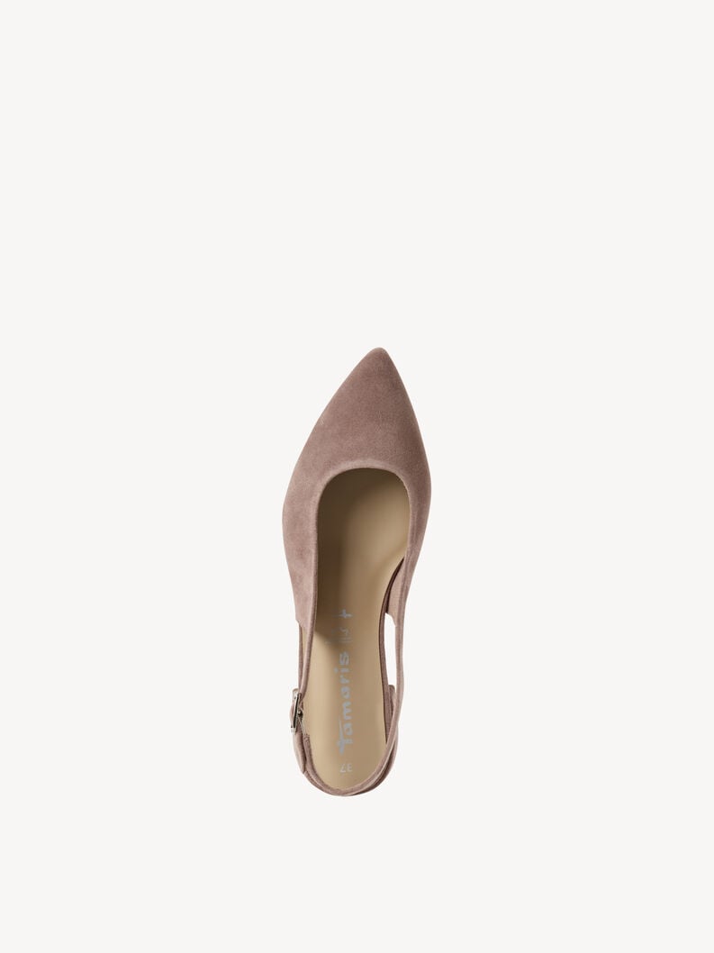 Tamaris Lederslingpumps - Beige