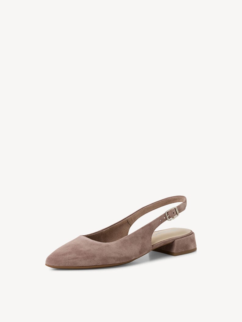 Tamaris Lederslingpumps - Beige