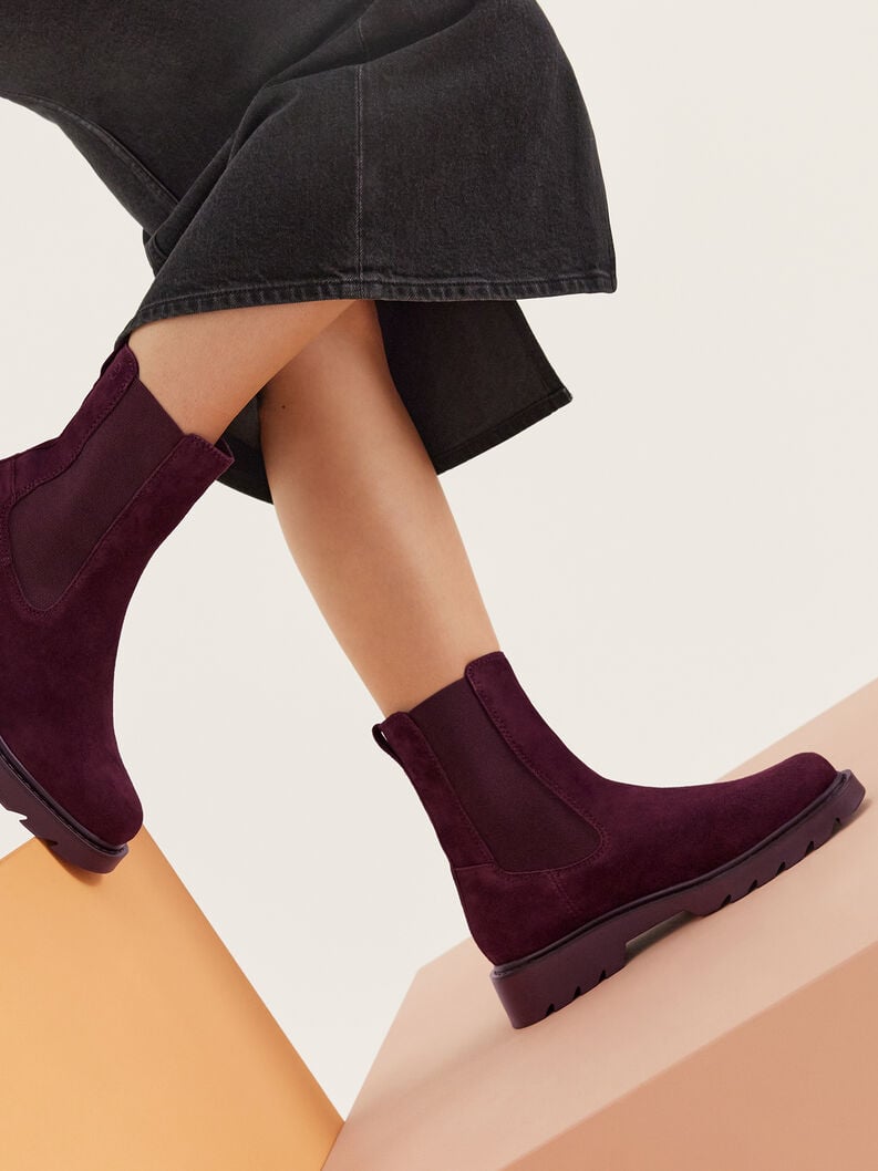 Tamaris Leder Chelsea Boot - Rot