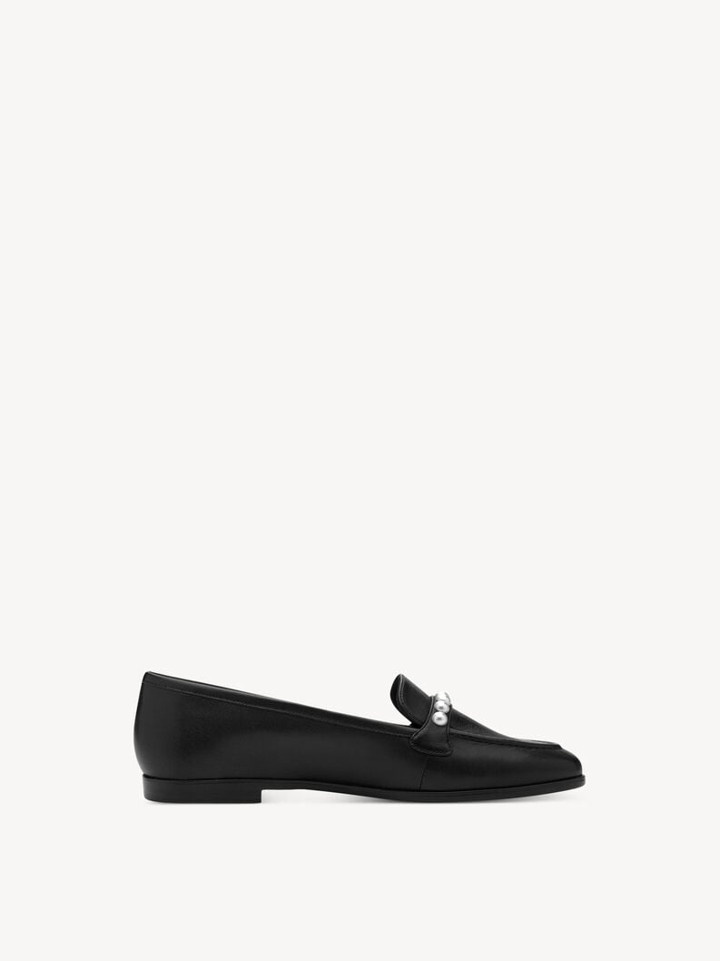 Tamaris Lederslipper - Schwarz