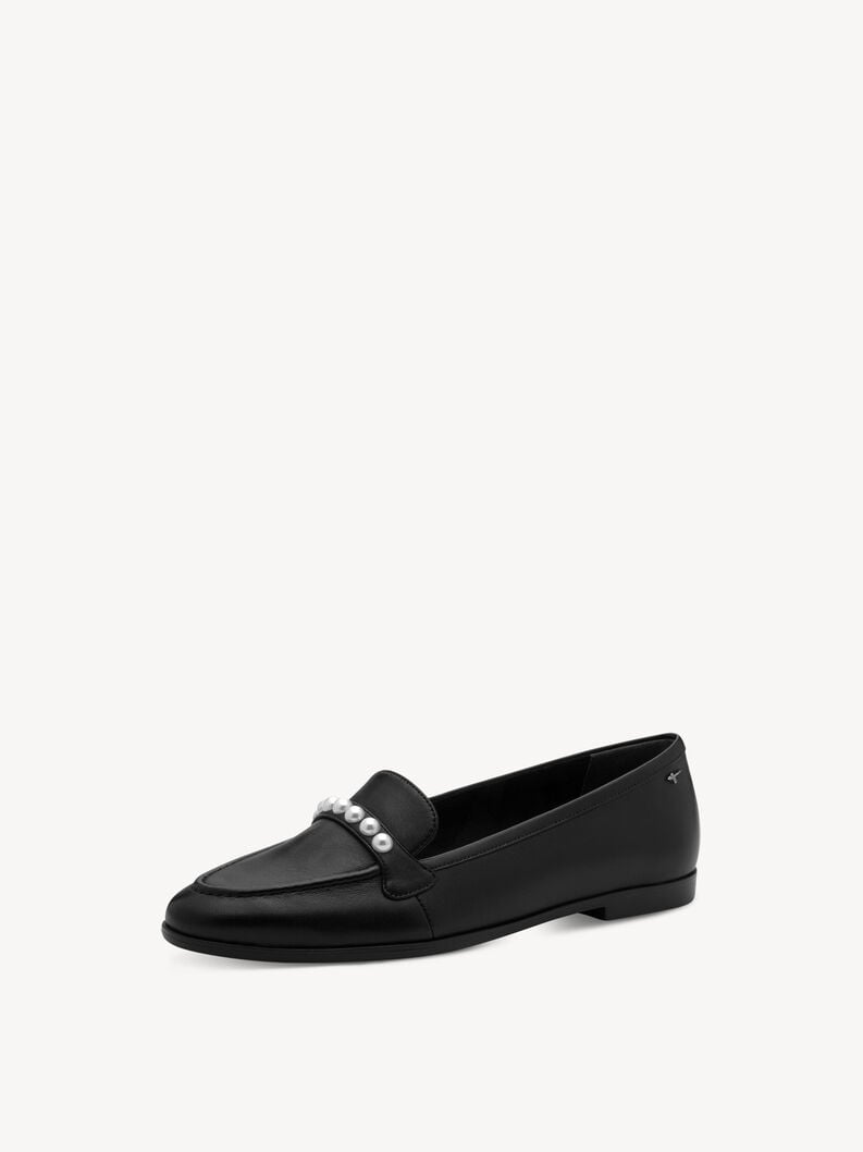 Tamaris Lederslipper - Schwarz