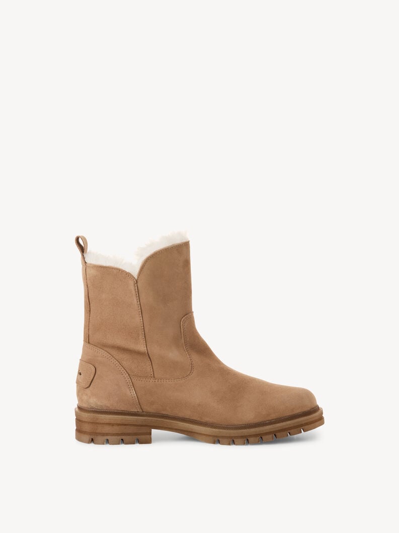 Tamaris Lederstiefelette - Beige Warmfutter