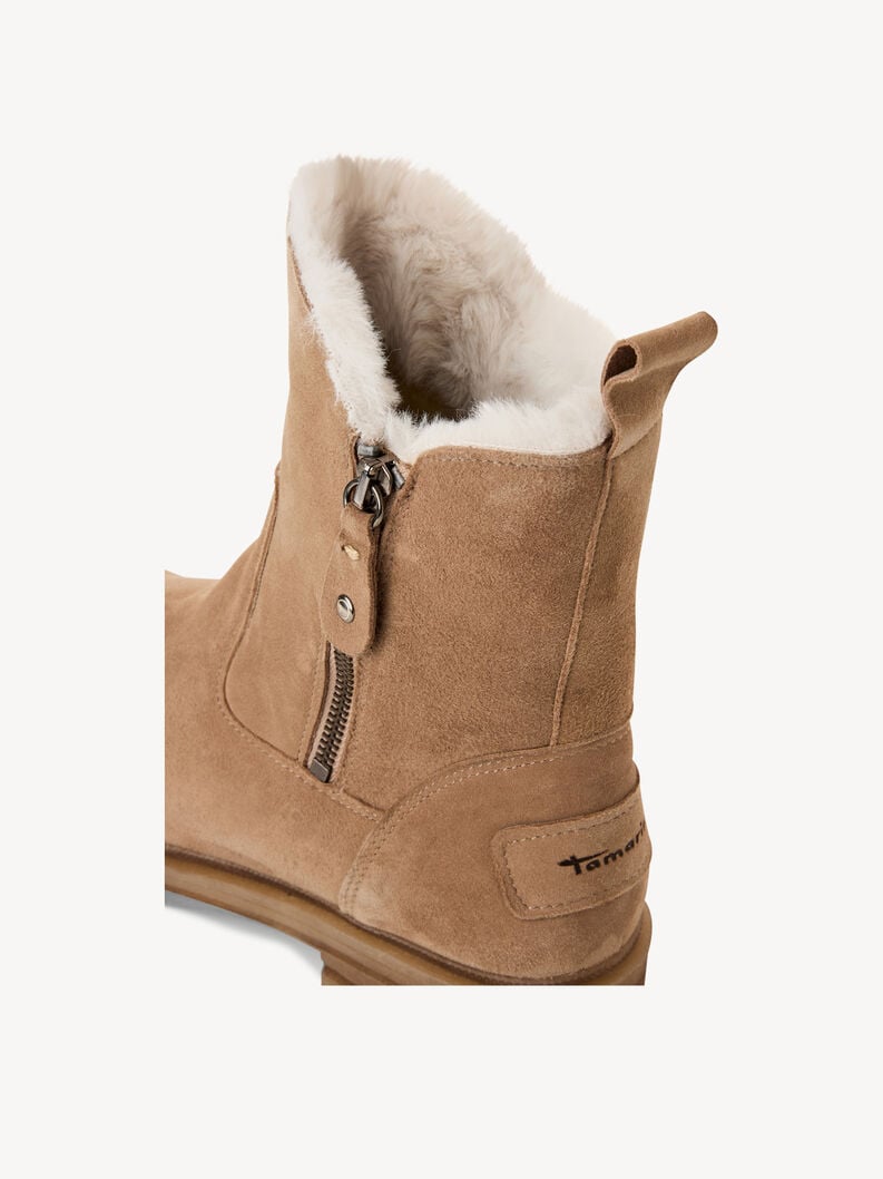 Tamaris Lederstiefelette - Beige Warmfutter