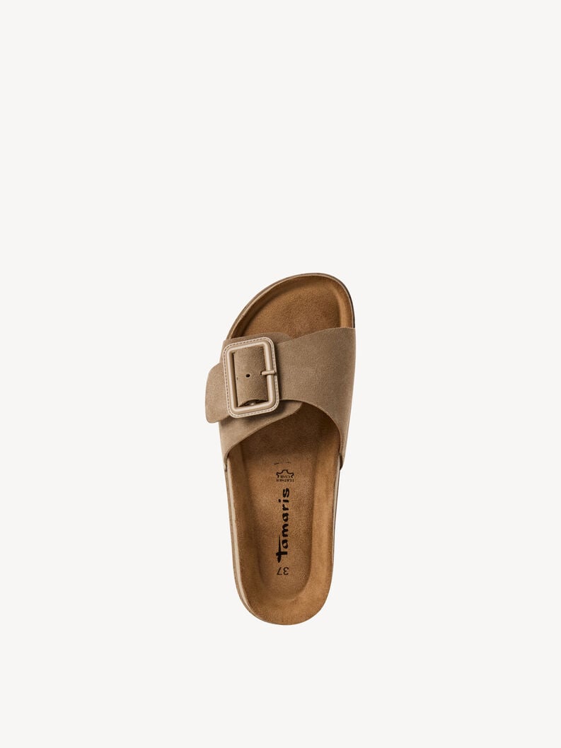 Tamaris Lederpantolette - Beige