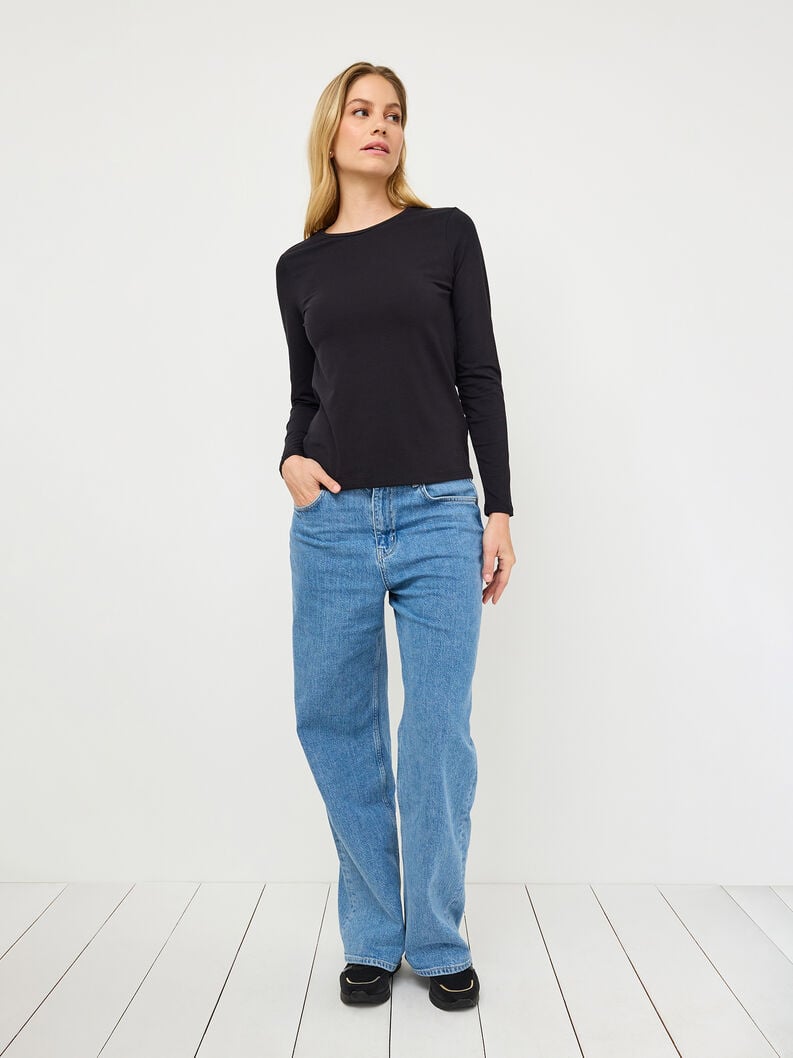 Tamaris Langarmshirt - Schwarz