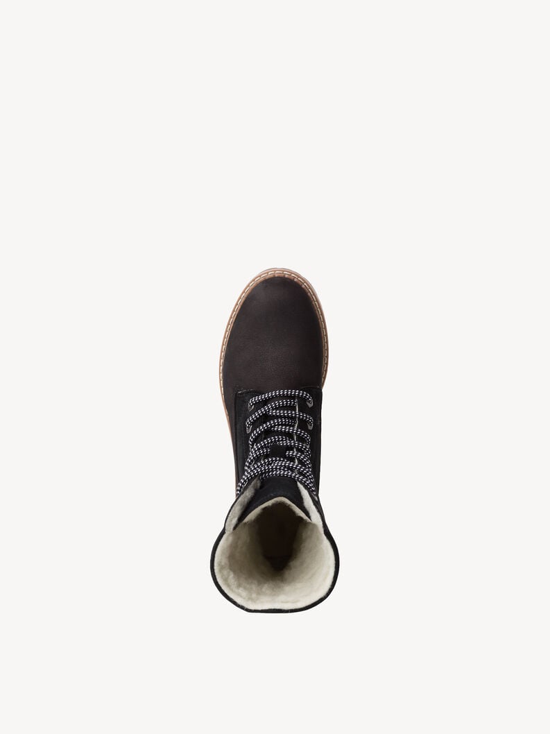 Tamaris Lederstiefelette - Schwarz Warmfutter