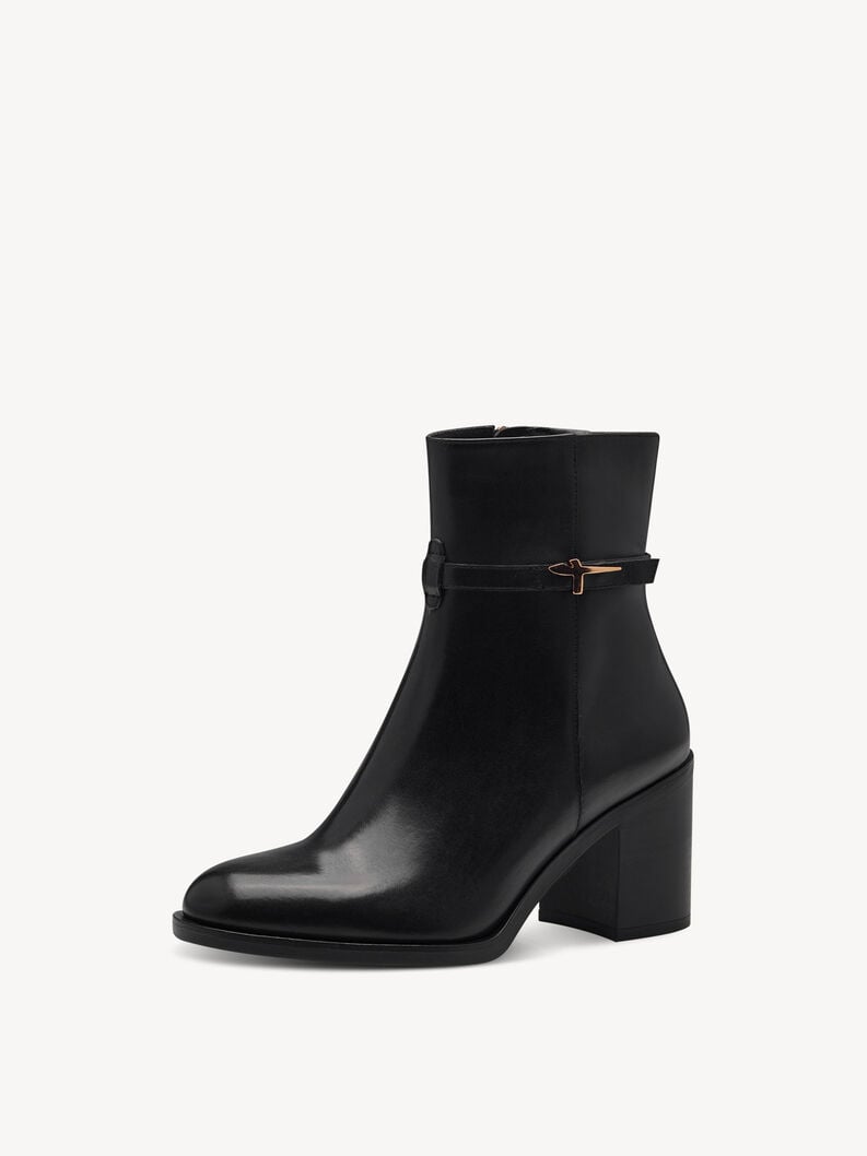 Tamaris Lederstiefelette - Schwarz