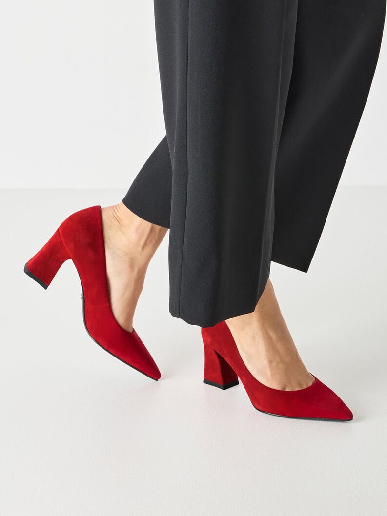 Tamaris Lederpumps - Rot