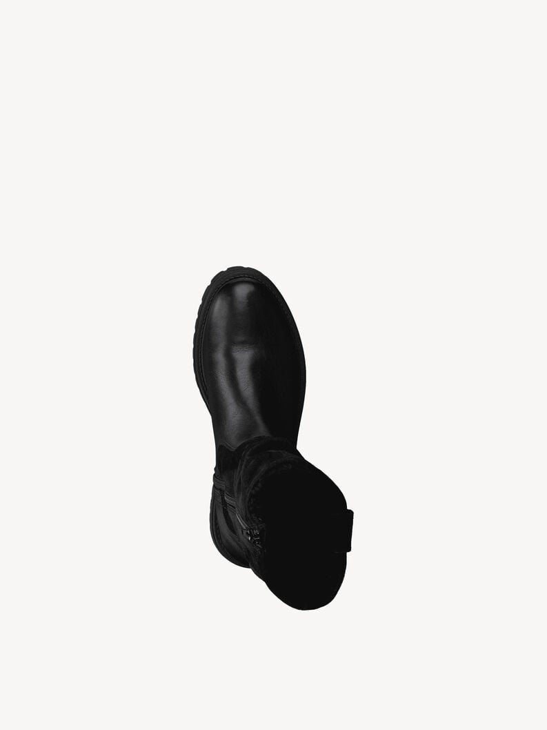 Tamaris Lederstiefelette - Schwarz Warmfutter