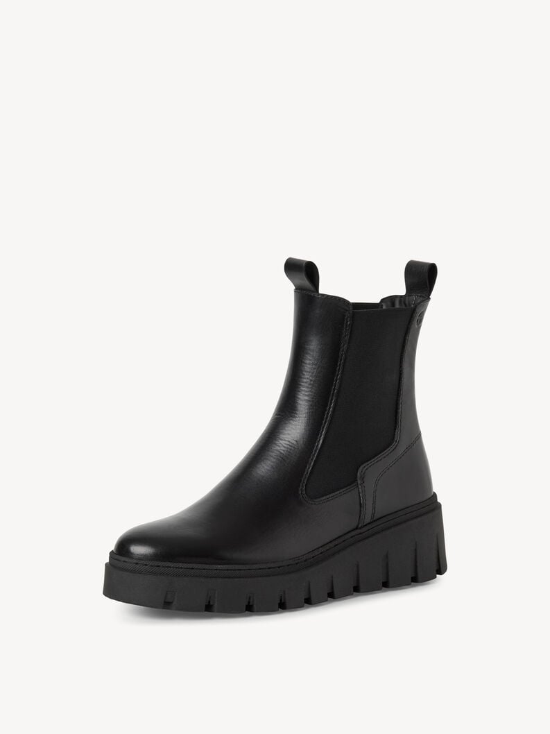 Tamaris Leder Chelsea Boot - Schwarz