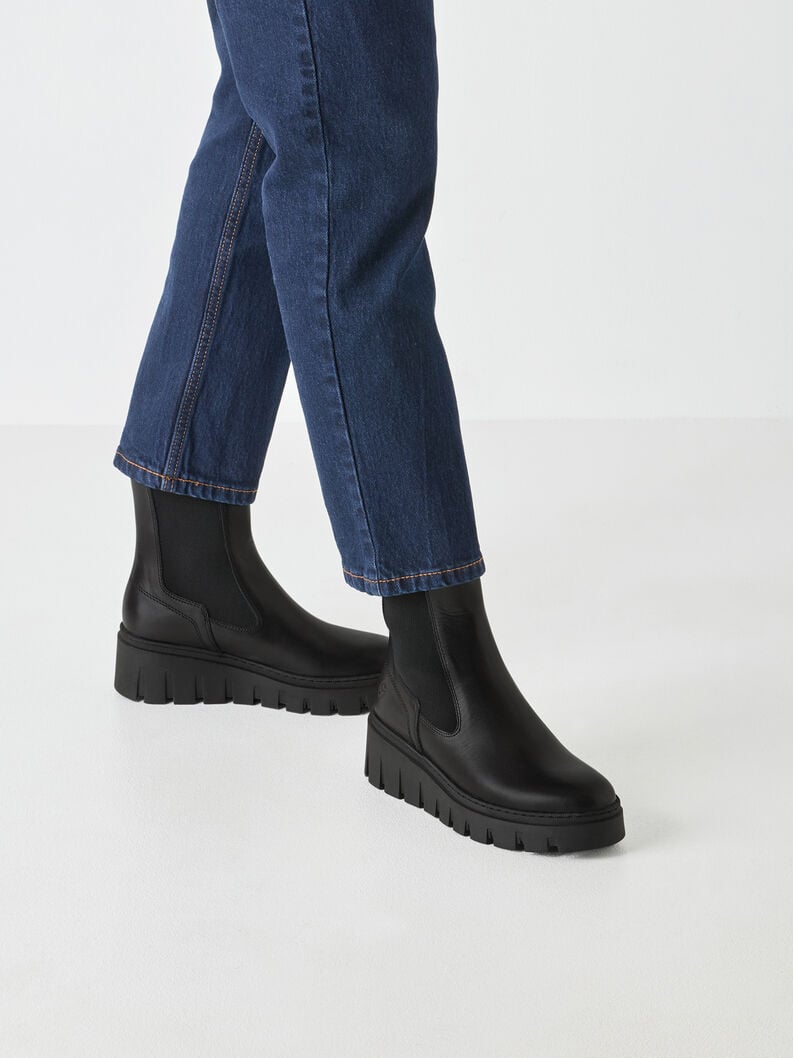 Tamaris Leder Chelsea Boot - Schwarz