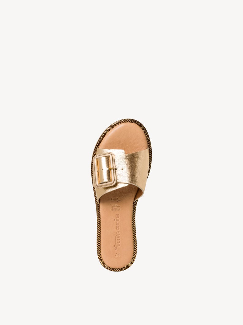 Tamaris Lederpantolette - Gold
