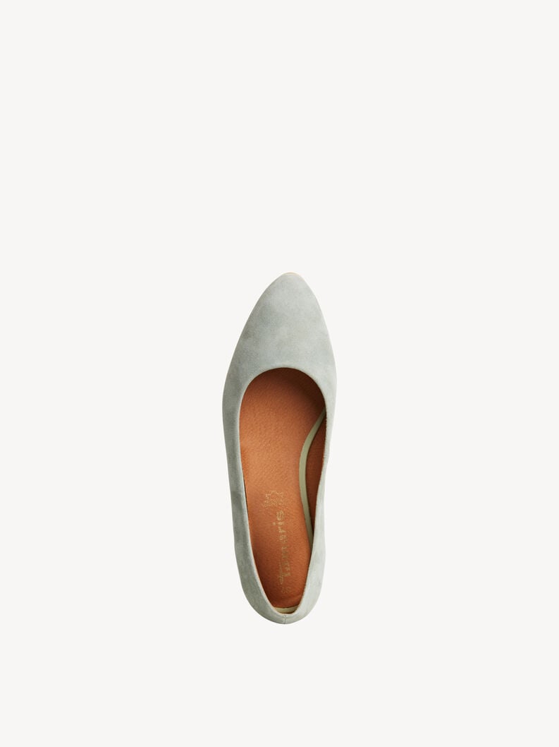 Tamaris Lederballerina - Grün