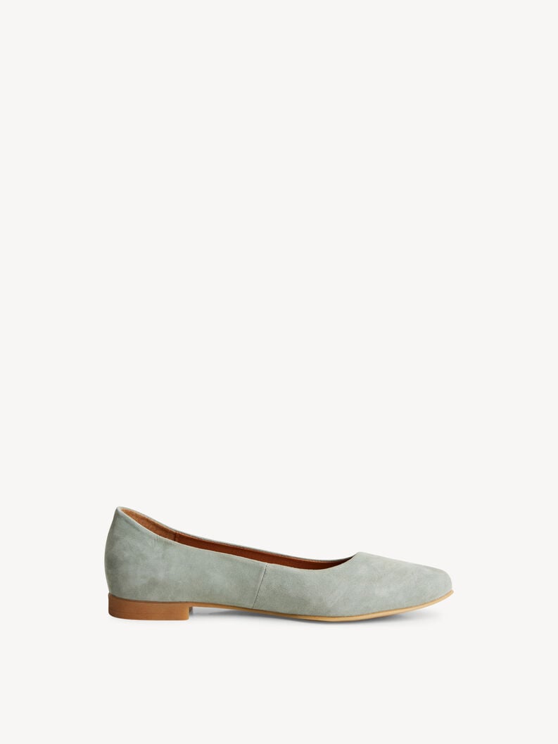 Tamaris Lederballerina - Grün