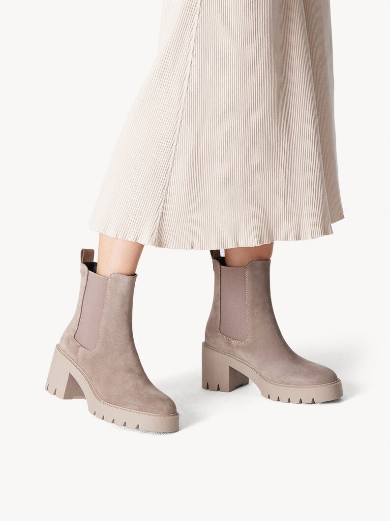 Tamaris Leder Chelsea Boot - Beige