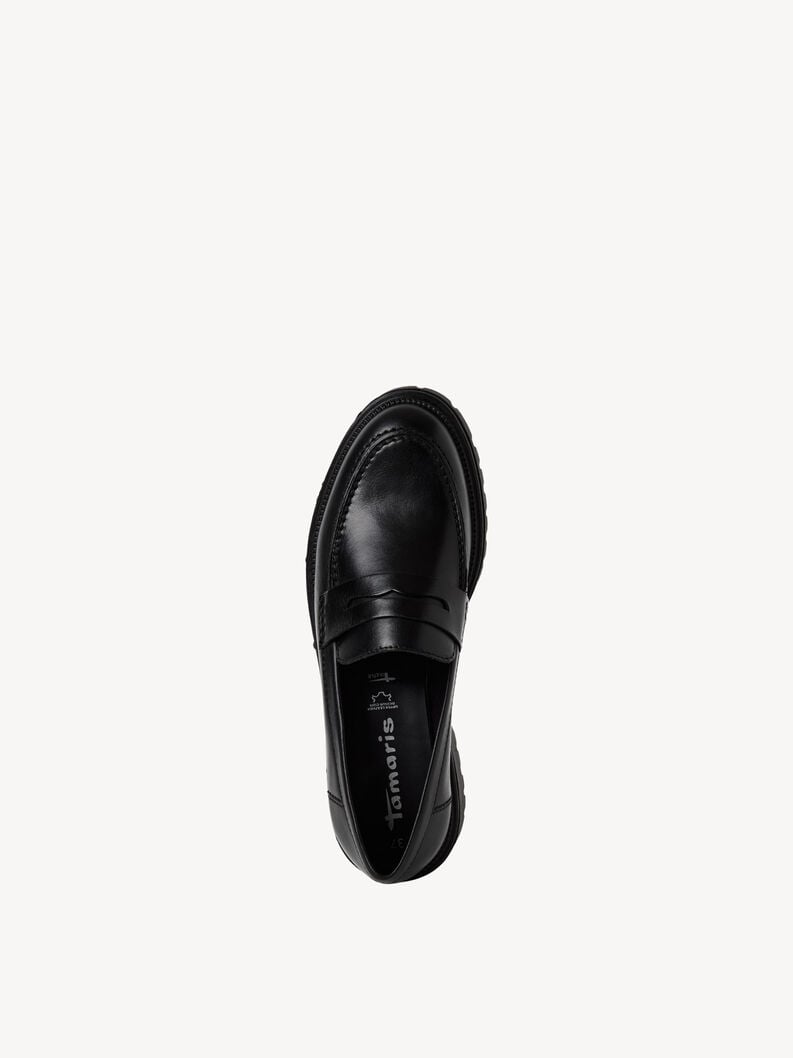 Tamaris Lederslipper - Schwarz