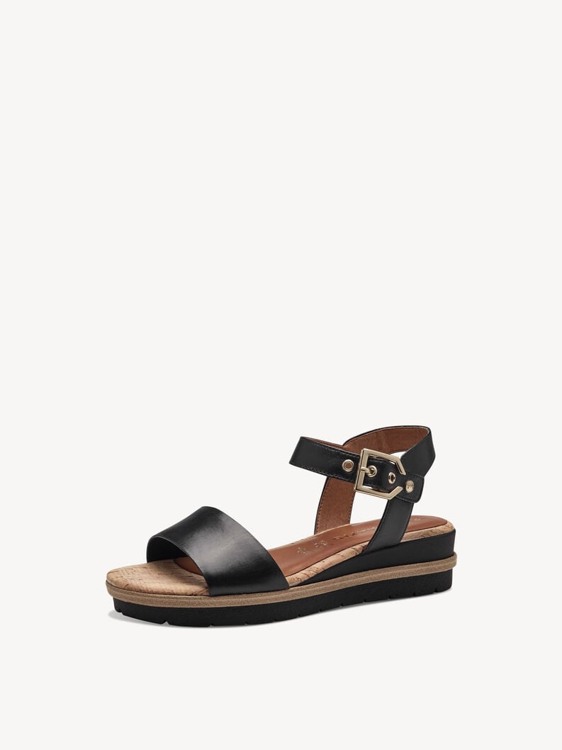 Tamaris Ledersandalette - Schwarz