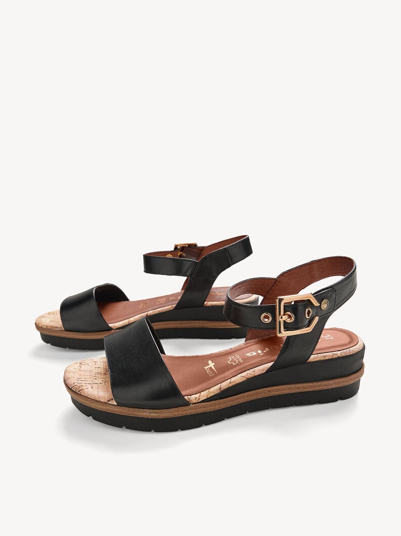 Tamaris Ledersandalette - Schwarz