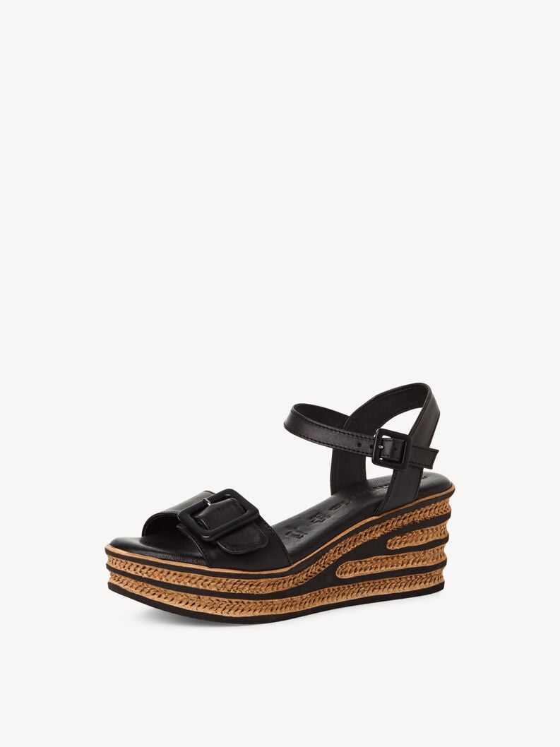 Tamaris Ledersandalette - Schwarz